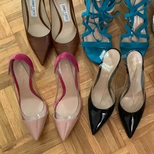 TWO Gianvito Rossi Perspex Heels